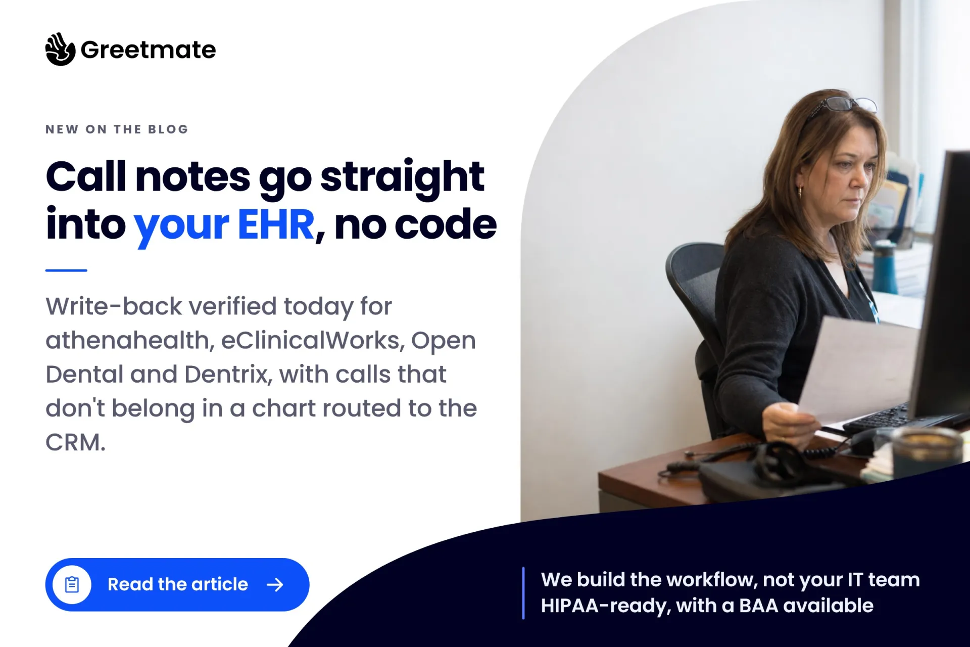 Blog Post Image for Get AI call notes into your EHR without writing code